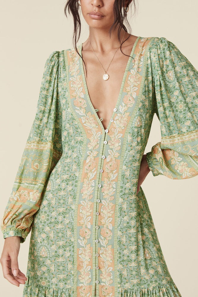 Pauline Laurent® | robe maxi imprimée avec boutons
