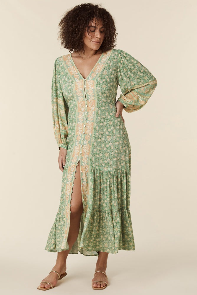 Pauline Laurent® | robe maxi imprimée avec boutons