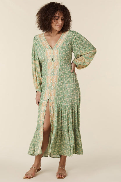 Pauline Laurent® | robe maxi imprimée avec boutons