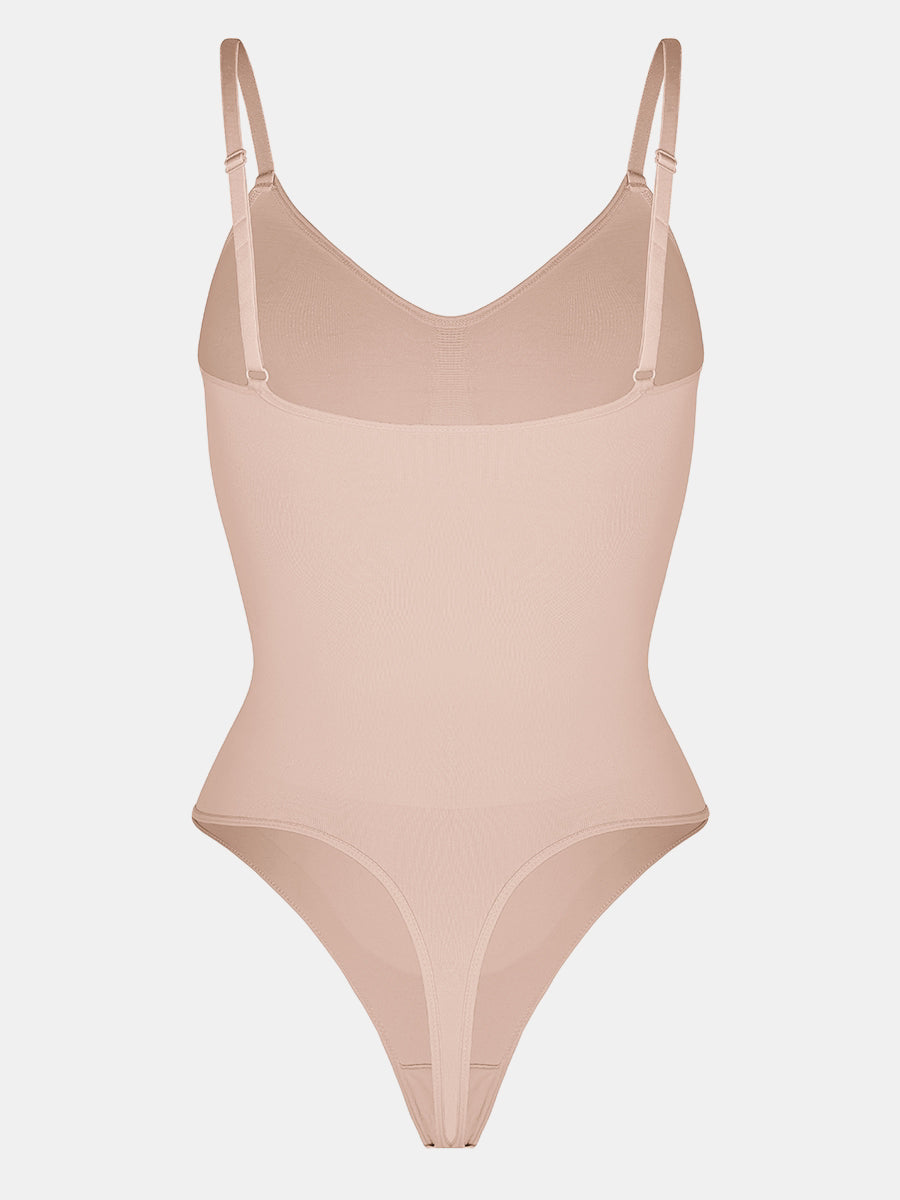 Stefanie - Naadloze Bodysuit String Met Spaghetti Schouderbandjes