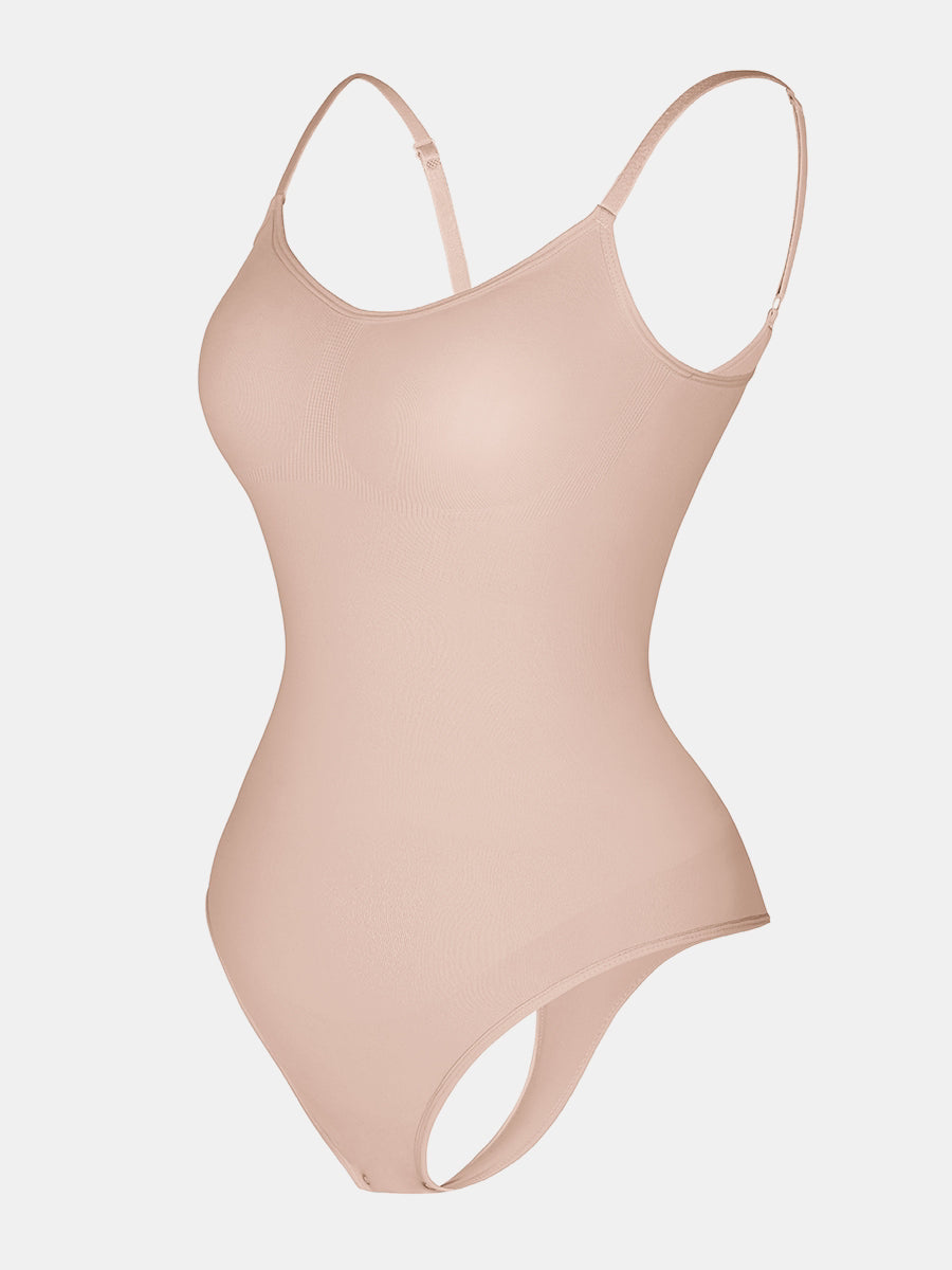 Stefanie - Naadloze Bodysuit String Met Spaghetti Schouderbandjes