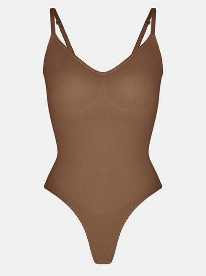 Stefanie - Naadloze Bodysuit String Met Spaghetti Schouderbandjes