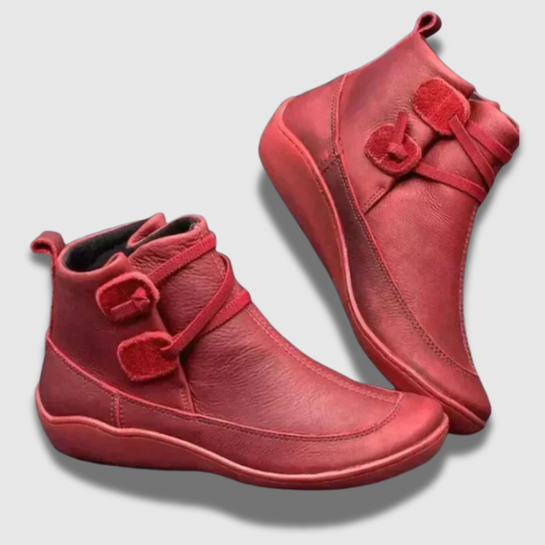 Bottes Ankle Cuir Non-Slip Tendance Femme