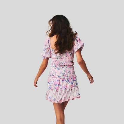 Pauline Laurent® | Robe florale à manches bouffantes