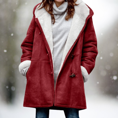 Manteau d'hiver chaud et confortable pour femmes, doublé de polaire