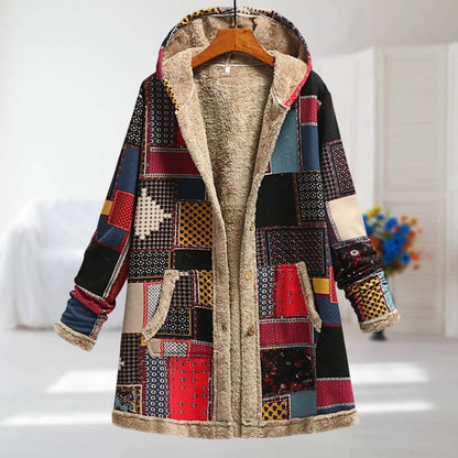 Tavirae™ - Veste chaude doublée polaire avec capuche et imprimé floral
