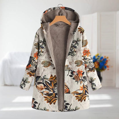 Tavirae™ - Veste chaude doublée polaire avec capuche et imprimé floral