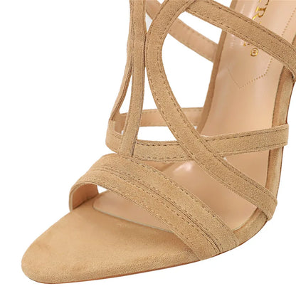 Sandale à Talons Gladiateur Chic et Vibrante pour Femme