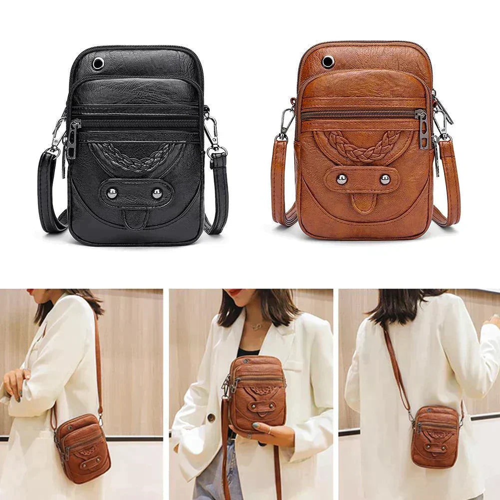 Sac à Bandoulière Vintage En Cuir