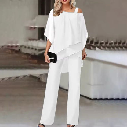 Roselina™ - Ensemble élégant deux pièces avec haut et pantalon