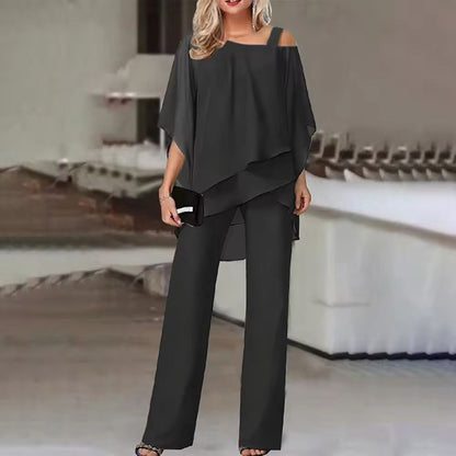 Roselina™ - Ensemble élégant deux pièces avec haut et pantalon