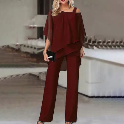 Roselina™ - Ensemble élégant deux pièces avec haut et pantalon