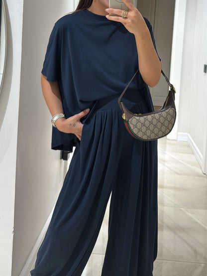 Ensemble haut décontracté et pantalon large