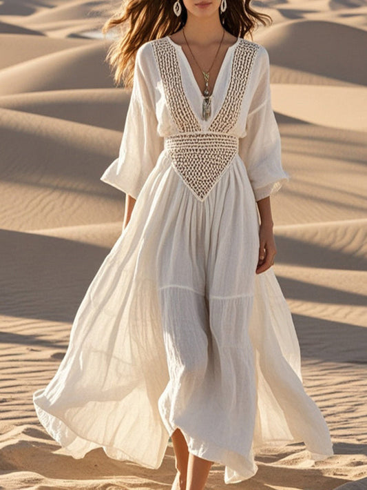 Yelina™ - Robe Vintage Style Bohémien pour une Élégance Libre et Naturelle