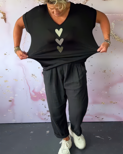Aimée™ | Shirt à manches courtes et col en V