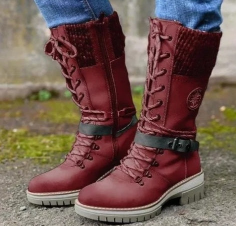 Chaussures à lacets mi-mollet