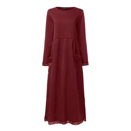 Doris™ | Robe longue en laine-coton