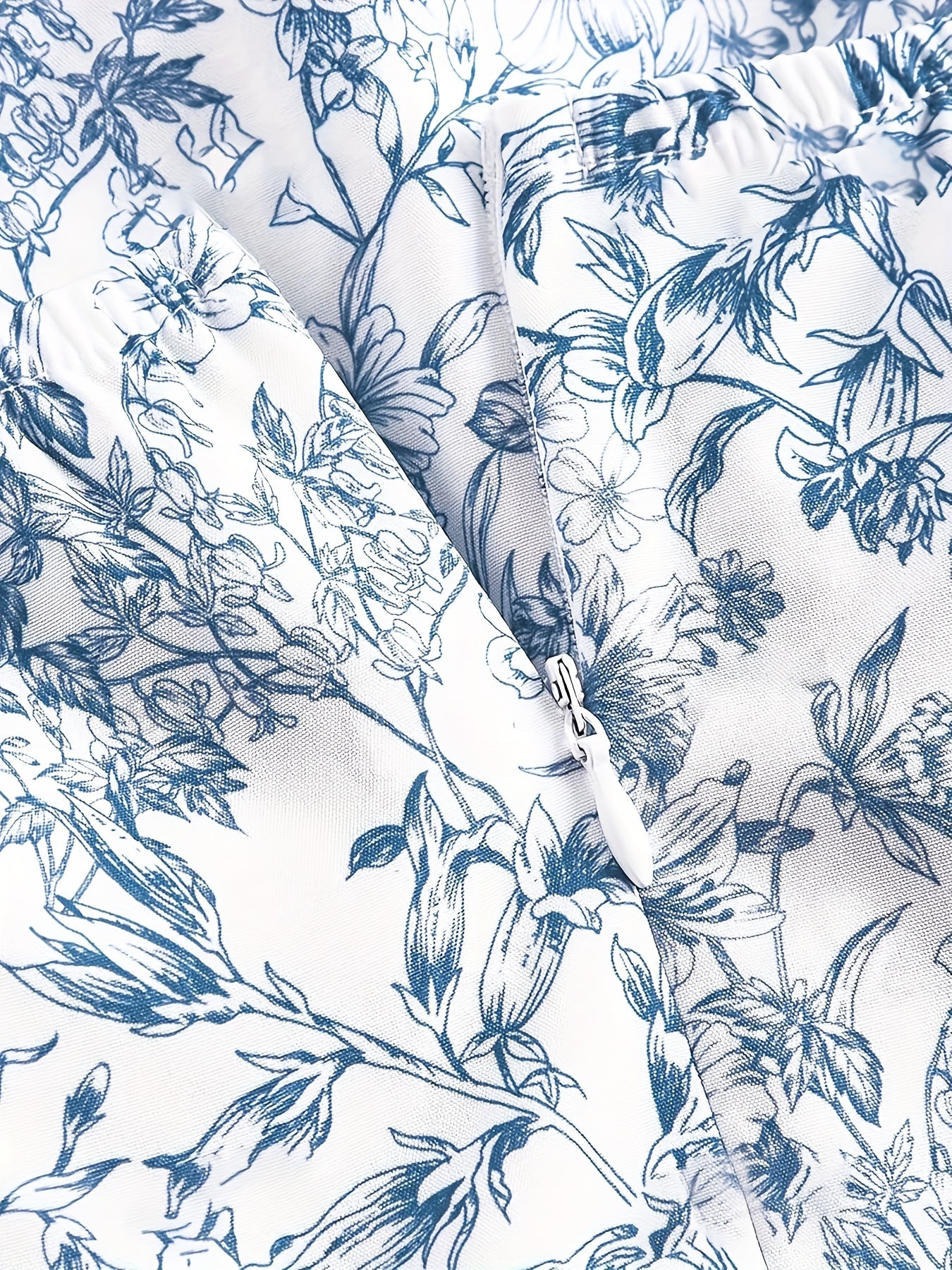 Robe Mini Florale à Col Halter et Empiècement Pour Femme