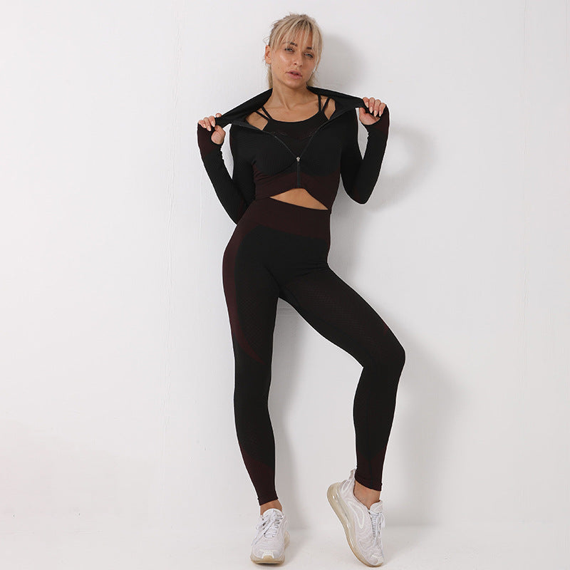 Ensemble de yoga 3 pièces sans coutures