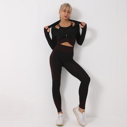 Ensemble de yoga 3 pièces sans coutures