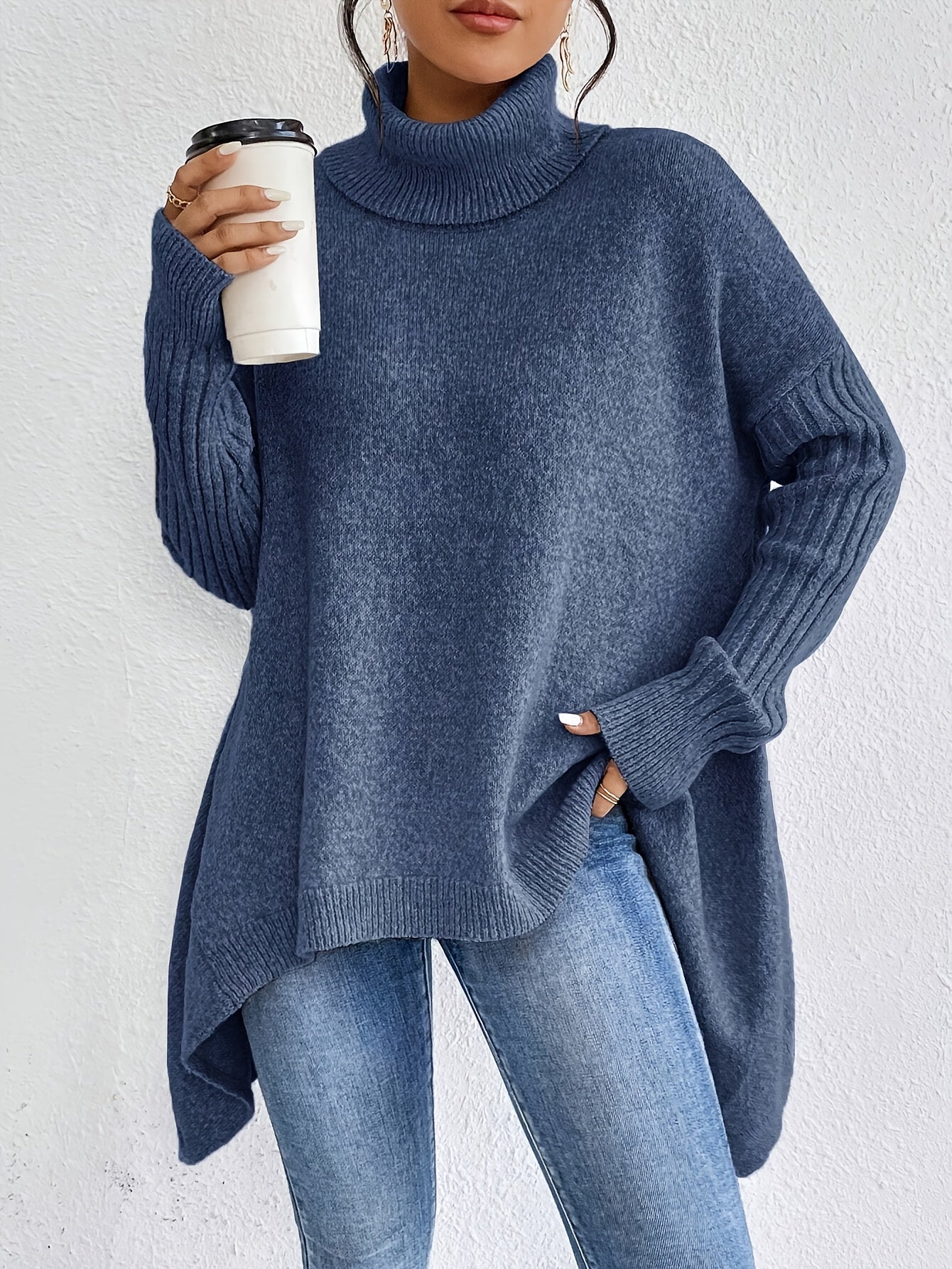 Pull Col Montant Élégant & Décontracté