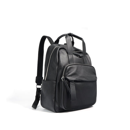 Sac à dos femme en cuir avec pochette avant