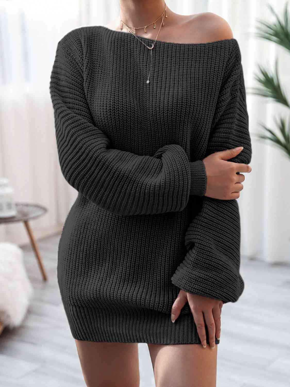 Mini-robe tricotée