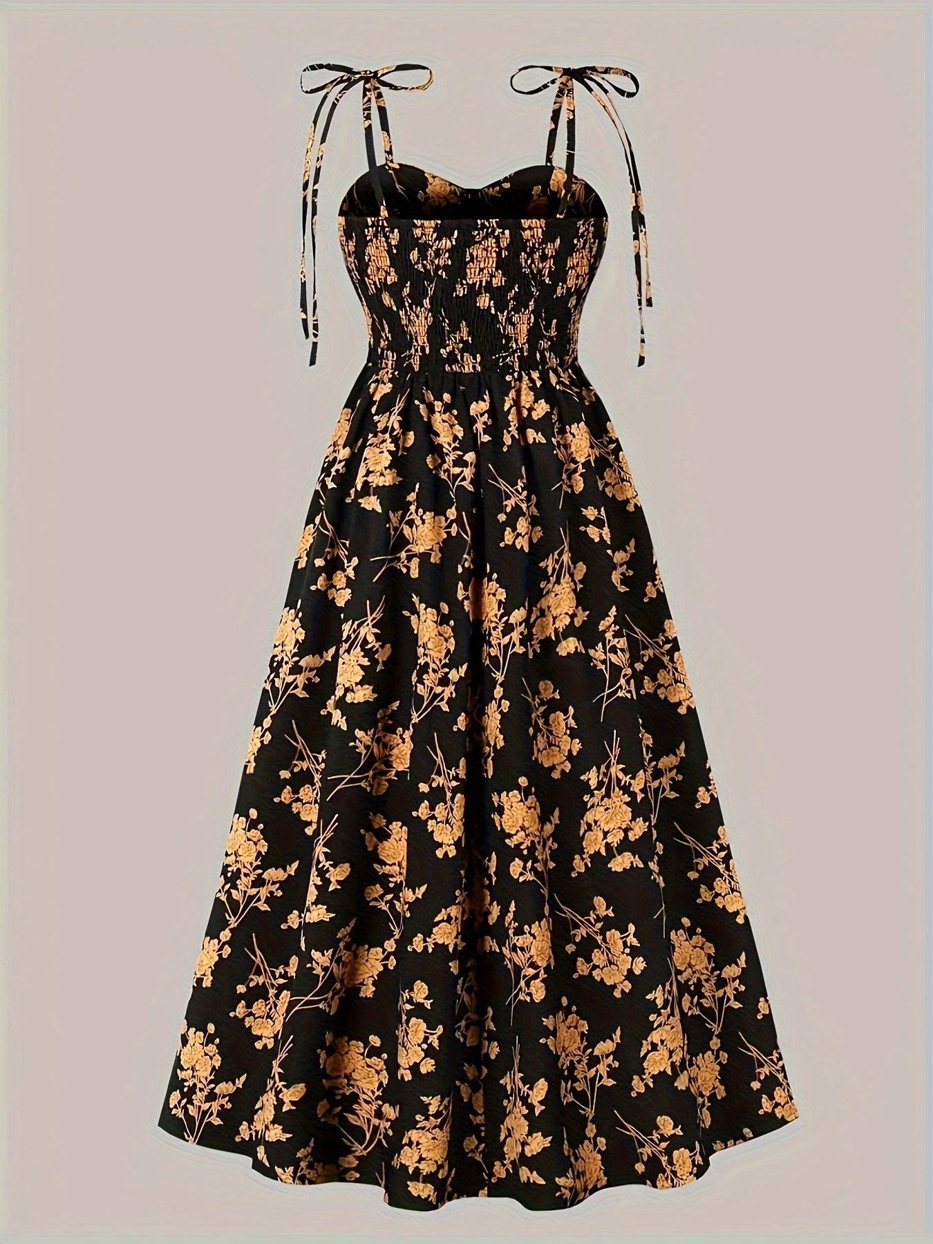 Robe Florale Sans Manches À Col Cœur Pour Femme