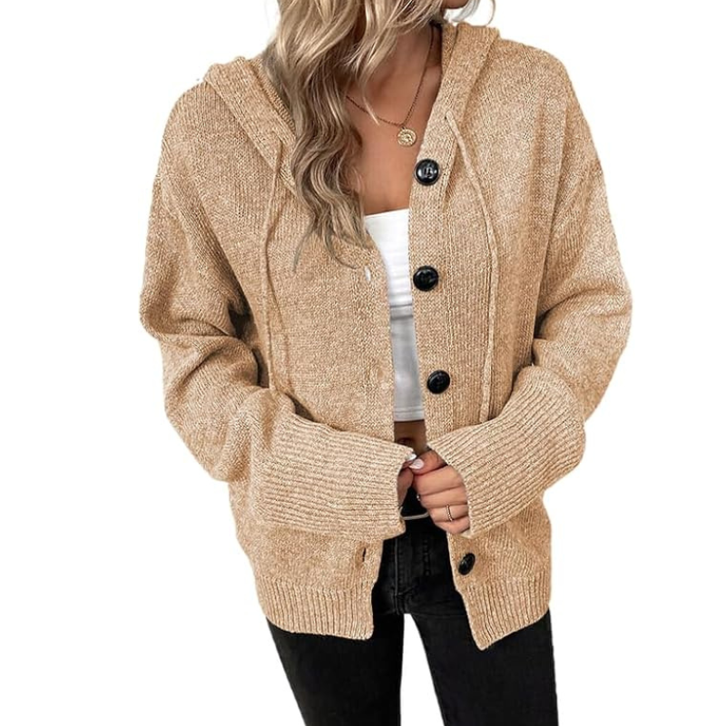 Cardigan en maille à boutons confortable pour femmes