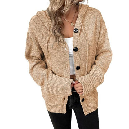 Cardigan en maille à boutons confortable pour femmes
