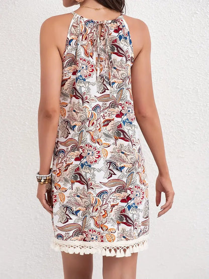 Robe élégante à motifs Paisley et empiècements