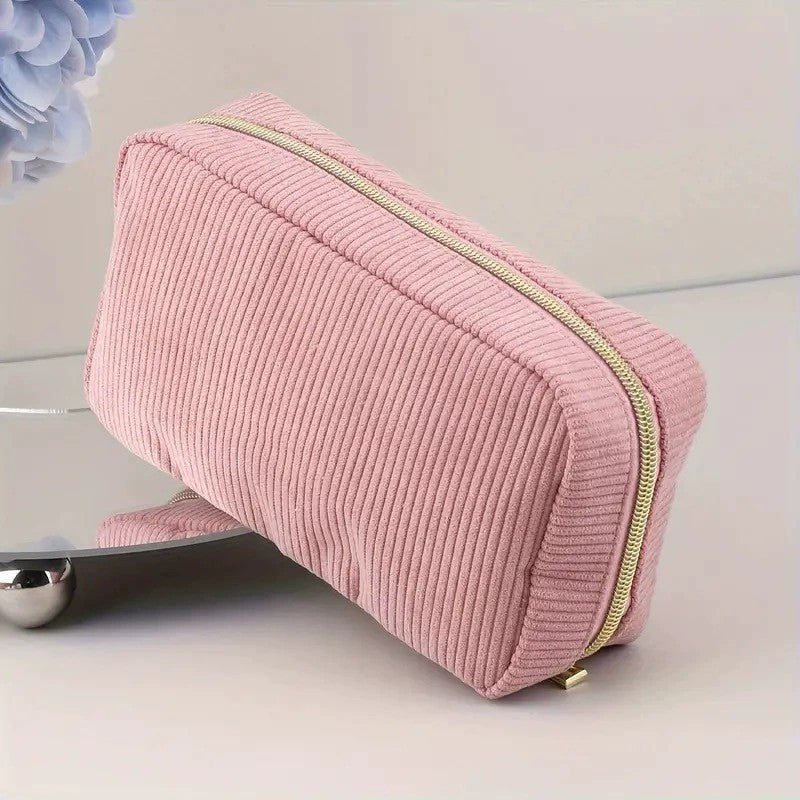 Trousse en velours côtelés