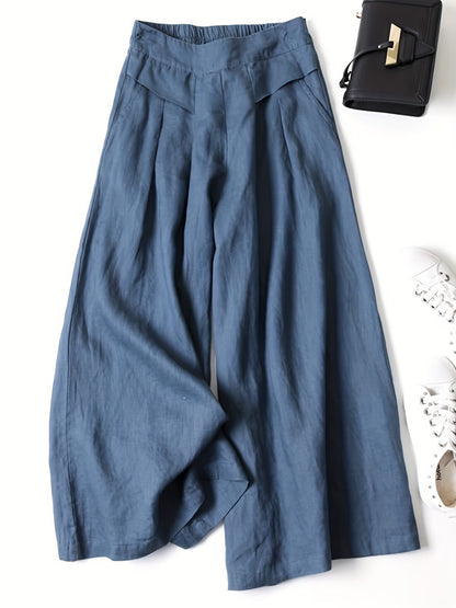 Jani™ | Pantalon Rétro Évasé en Lin