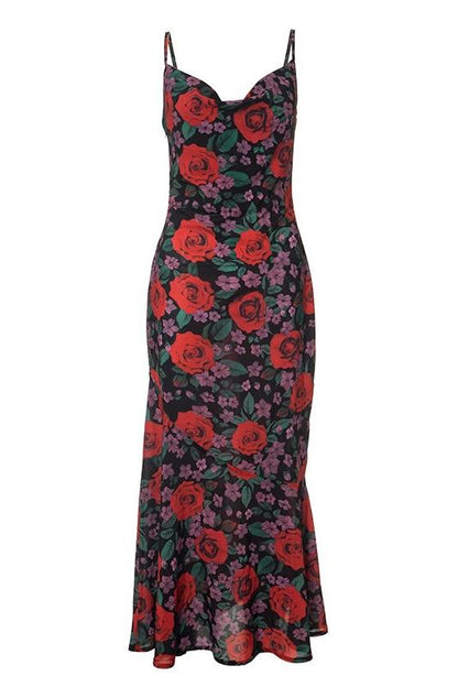 Pauline Laurent® | Floral Maxi robe slip imprimée