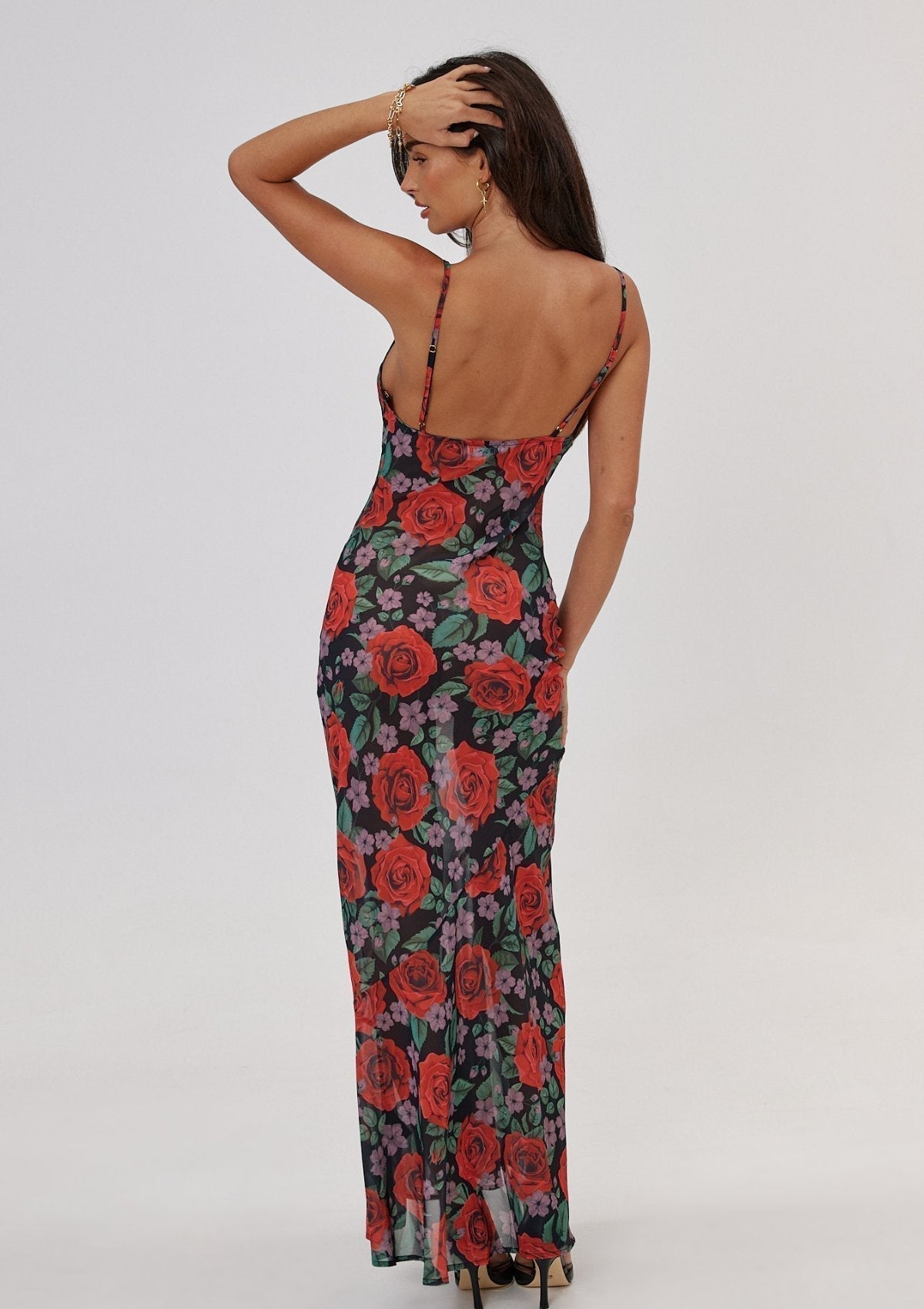 Pauline Laurent® | Floral Maxi robe slip imprimée