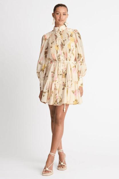 Pauline Laurent® |Mini robe chemise Jaidy avec dentelle