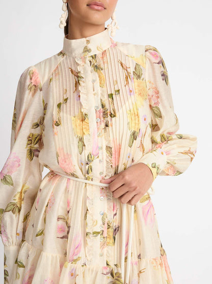Pauline Laurent® |Mini robe chemise Jaidy avec dentelle