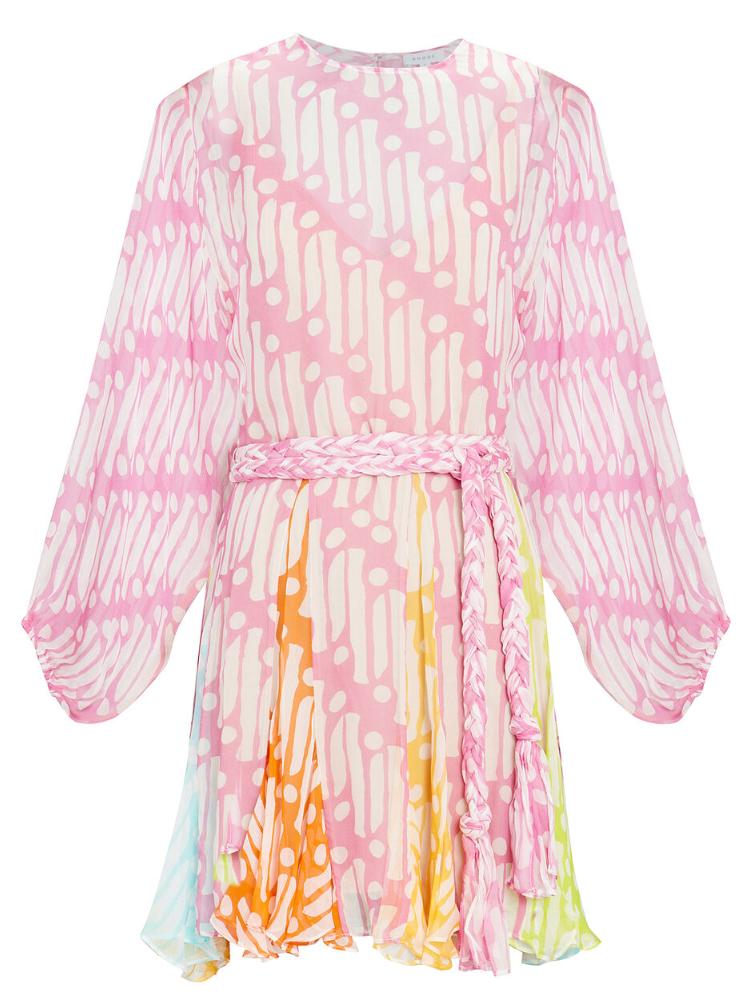 Pauline Laurent® | Mini-robe imprimée avec col rond et ceinture