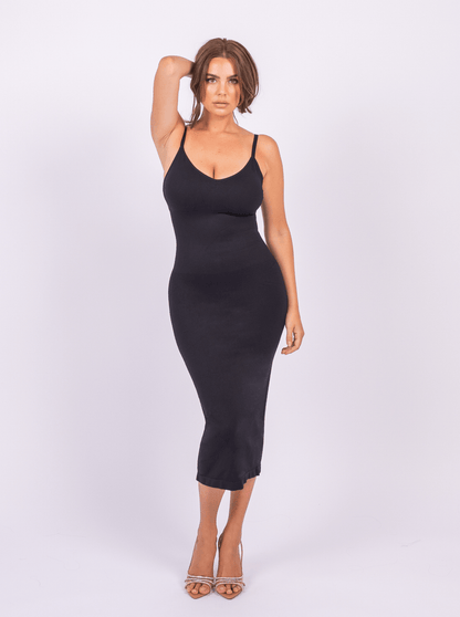 Azura - Shaper Maxi Jurk V-Hals En Spaghetti Schouderbandjes