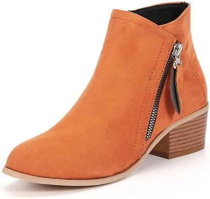 Bottes chevilles orthopédiques en cuir pour femmes