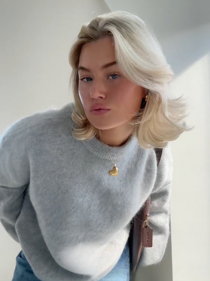 Pull en maille de mohair doux et confortable