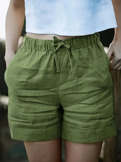 Short D'été Décontracté Avec Poches Pour Femmes
