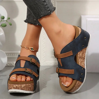 Sandales compensées orthopédiques pour un maintien confortable