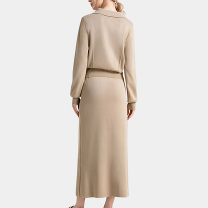 Ensemble à Deux Pièces Boutonné pour Femme