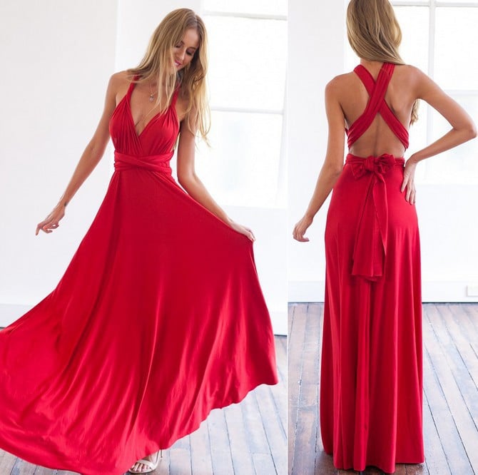 Robe convertible 15 en 1 avec plusieurs options de style