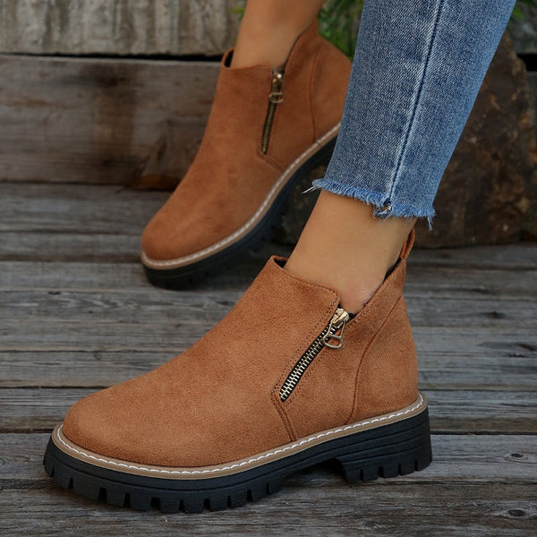 Bottes Cheville en Cuir Classiques et Chic pour Femmes