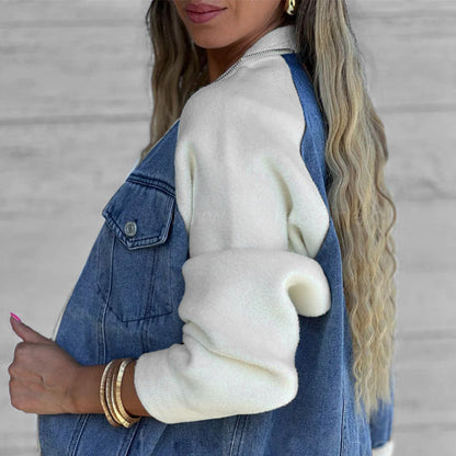 Veste en jean classique décontractée pour femmes
