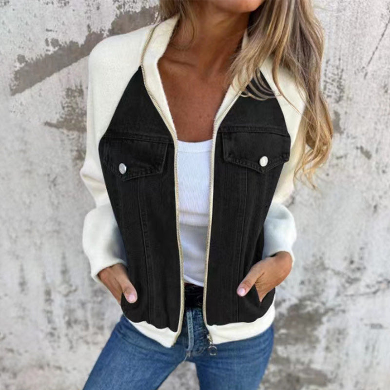 Veste en jean classique décontractée pour femmes