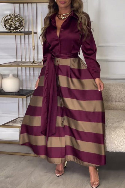 Emma™ | Robe Élégante à Rayures