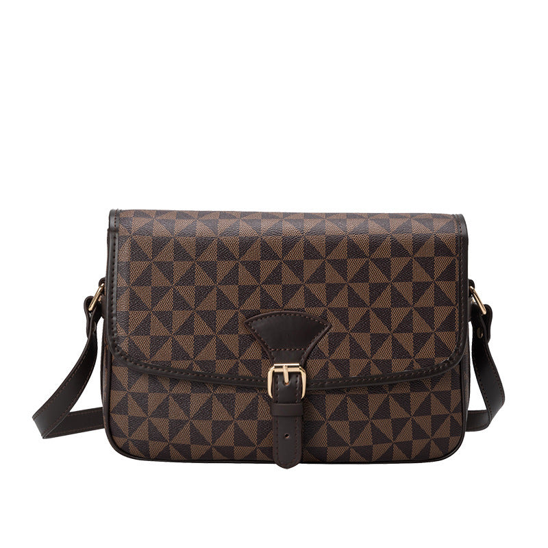 Sac à bandoulière en cuir à motifs